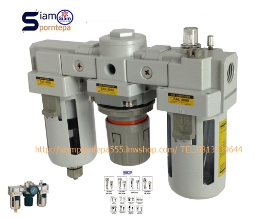 SAU400-04BG SKP Filter regulator 3 unit size 1/2" Manaul หรือ แบบปรับมือ